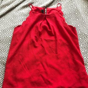Red sleeveless date top